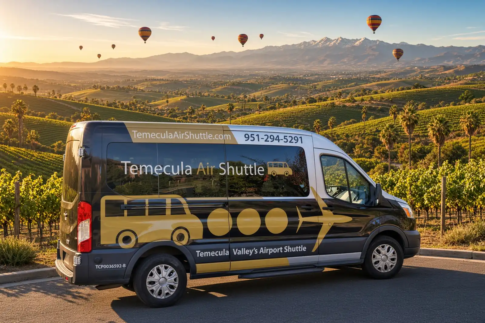 Temecula Air Shuttle van ready for an airport run